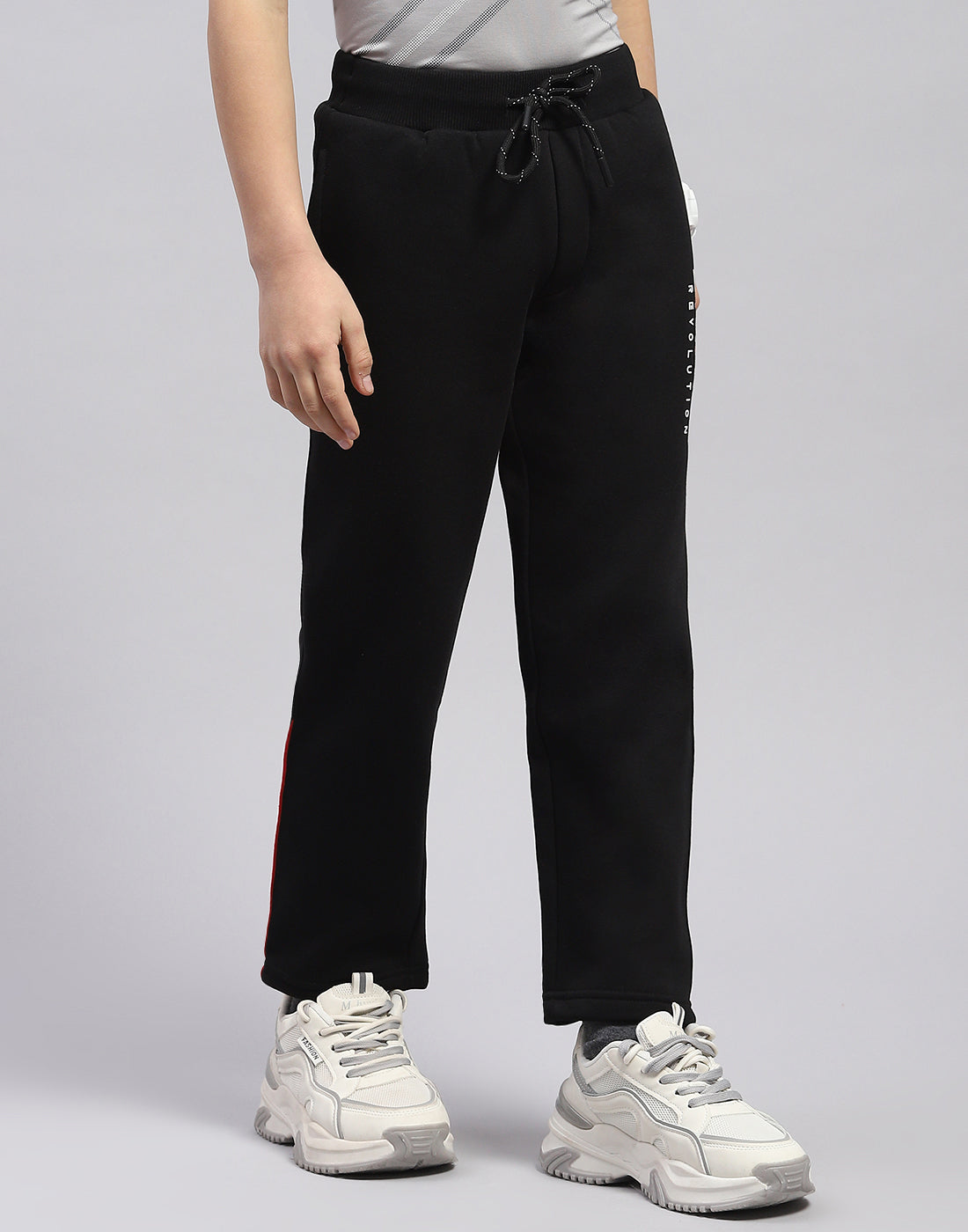 Boys Black Printed Regular Fit Lower