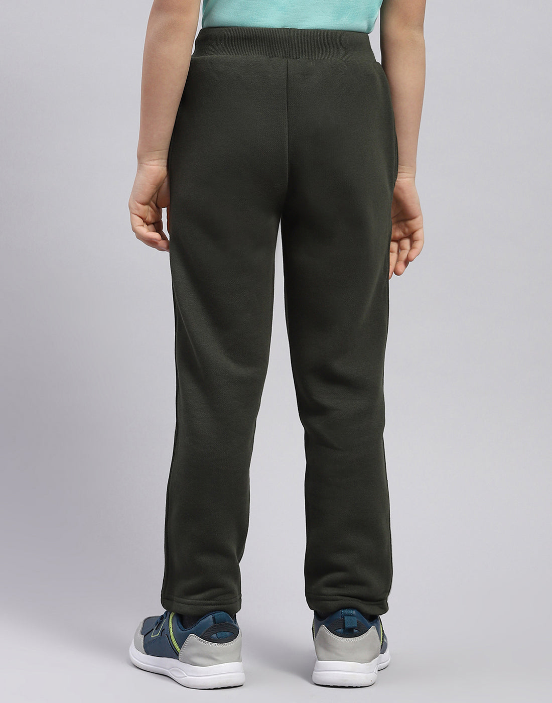 Boys Olive Printed Regular Fit Lower