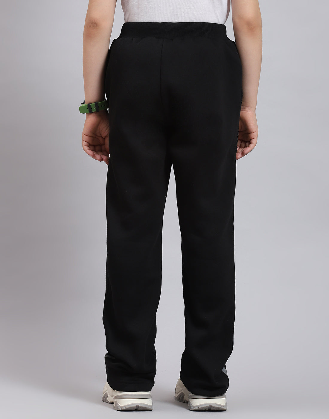 Boys Black Printed Regular Fit Lower