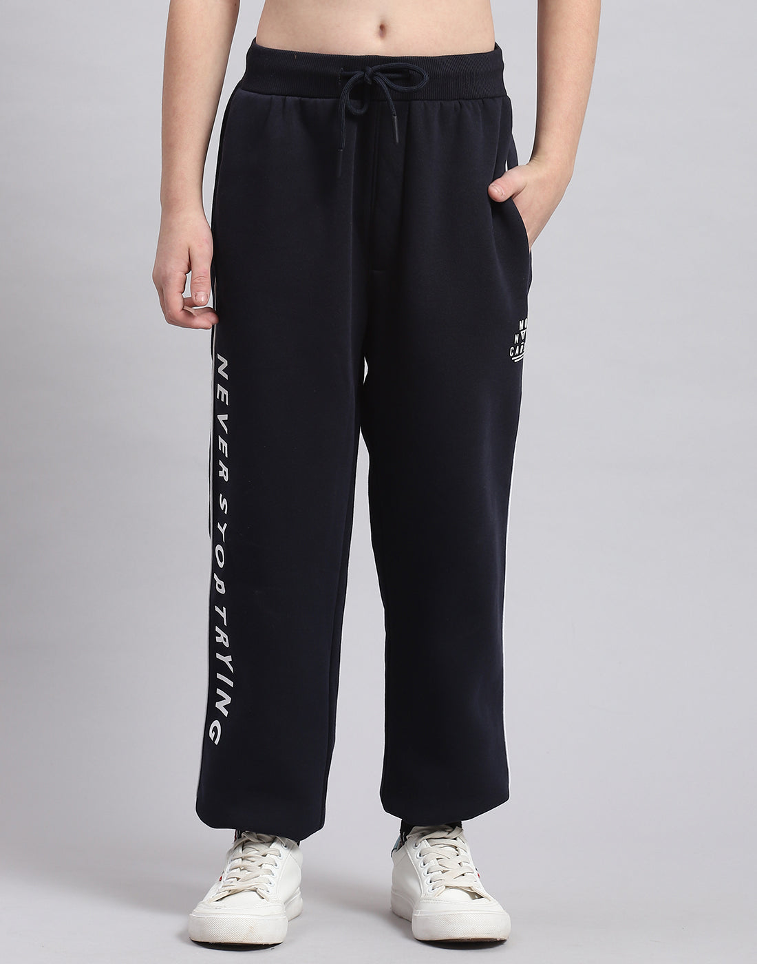 Boys Rust Printed Round Neck Full Sleeve Tracksuit