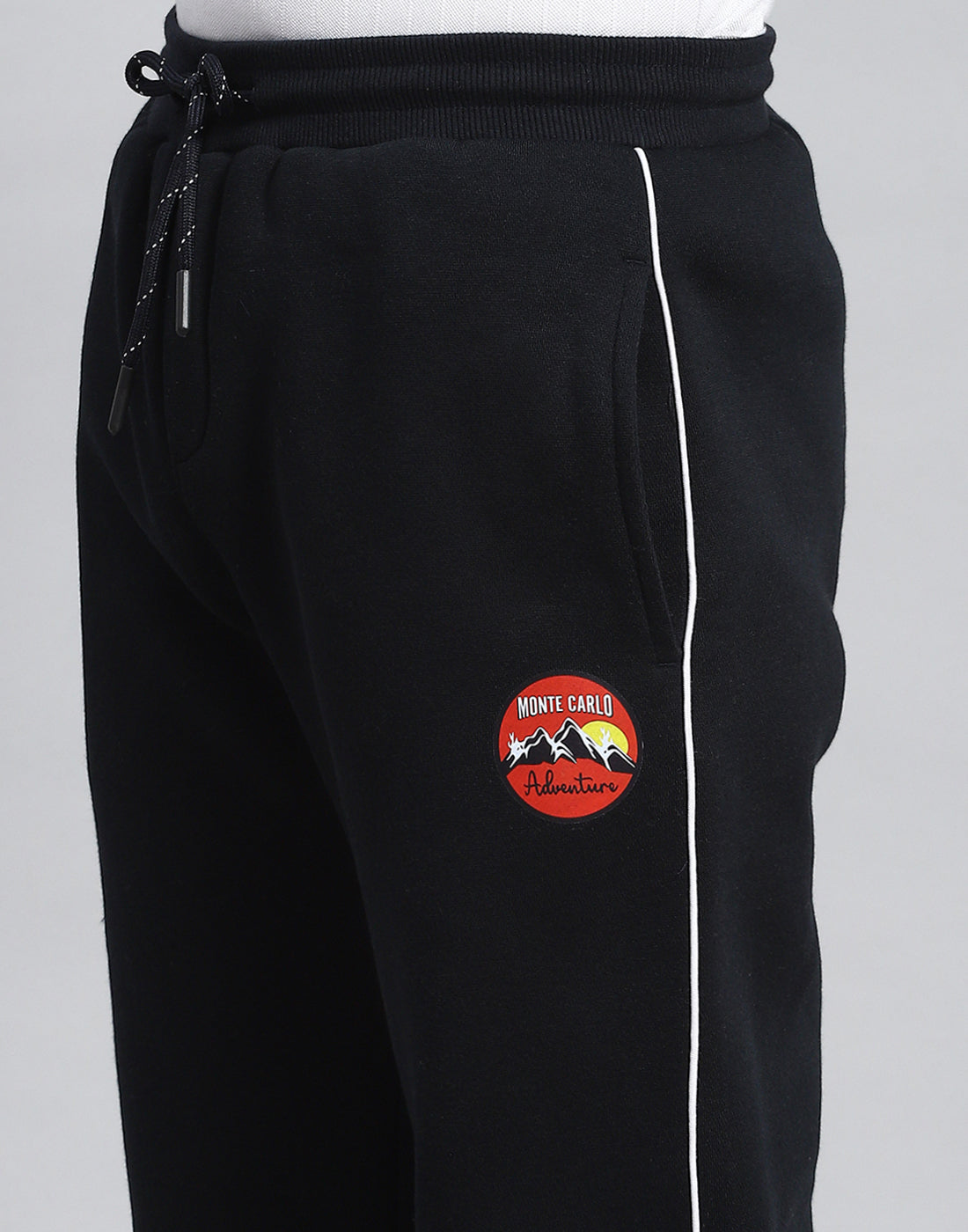 Boys Navy Blue Printed Round Neck Full Sleeve Tracksuit