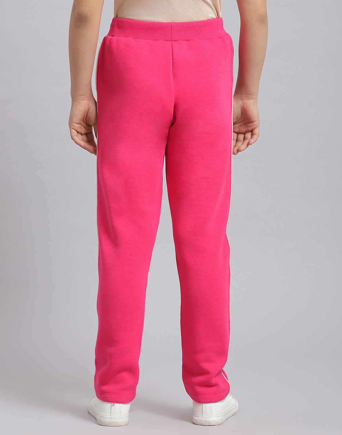 Girls Magenta Solid Regular Fit Lower