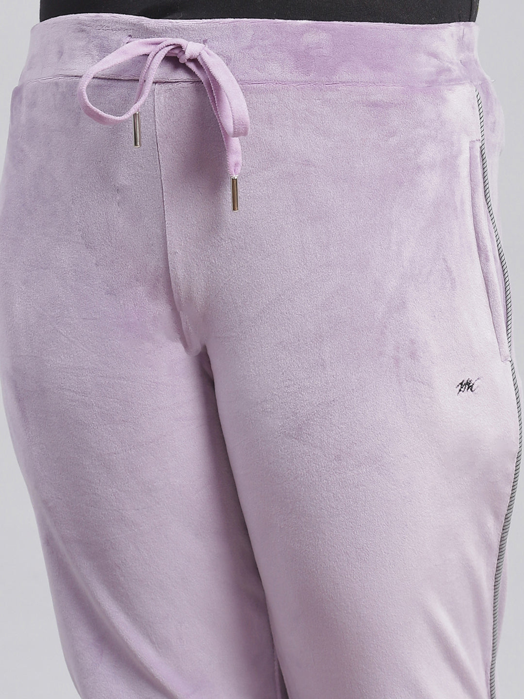 Girls Purple Solid Regular Fit Lowers