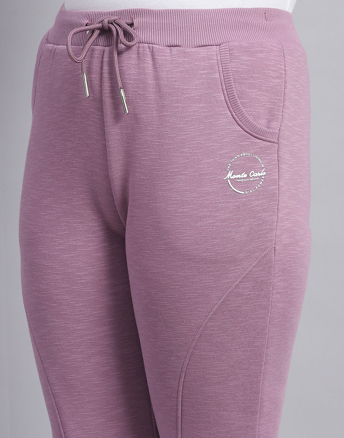 Girls Purple Solid Regular Fit Lower