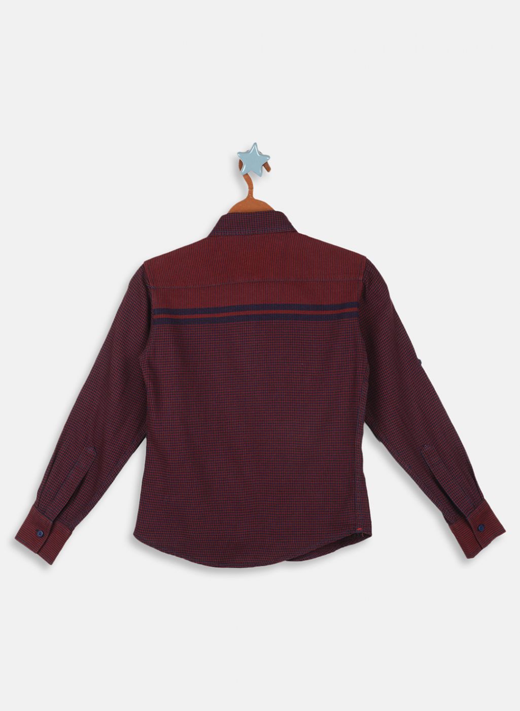 Boys Red Solid Shirt