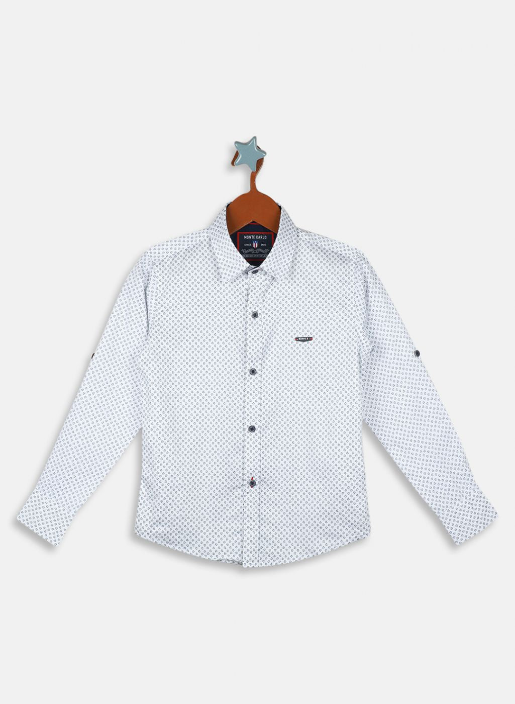 Boys White Solid Shirt