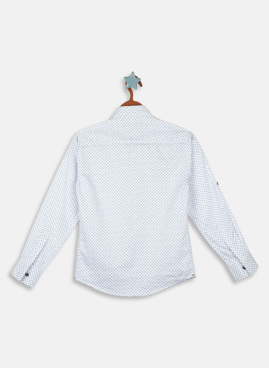 Boys White Solid Shirt