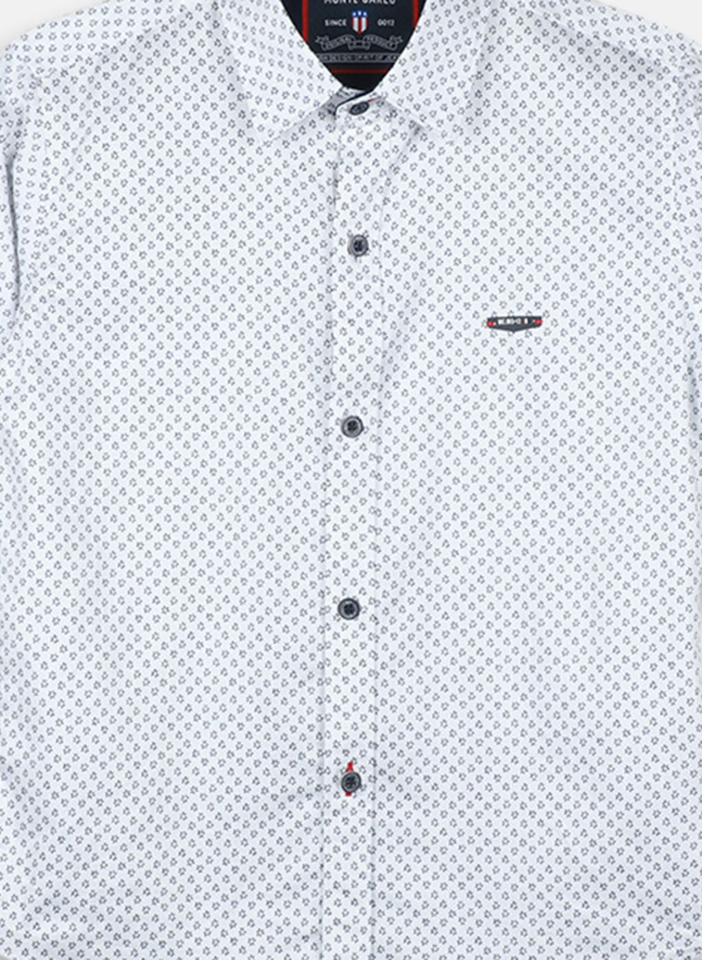 Boys White Solid Shirt