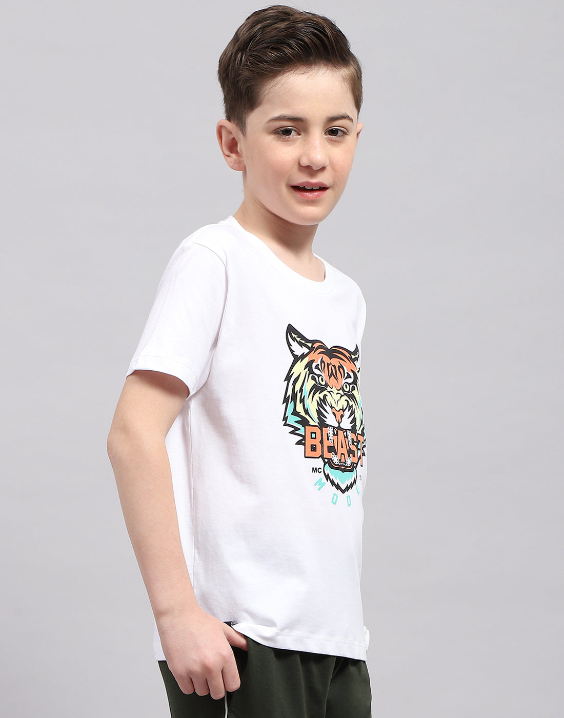 Boys Red & White Printed Round Neck Half Sleeve T-Shirt (Pack of 2)