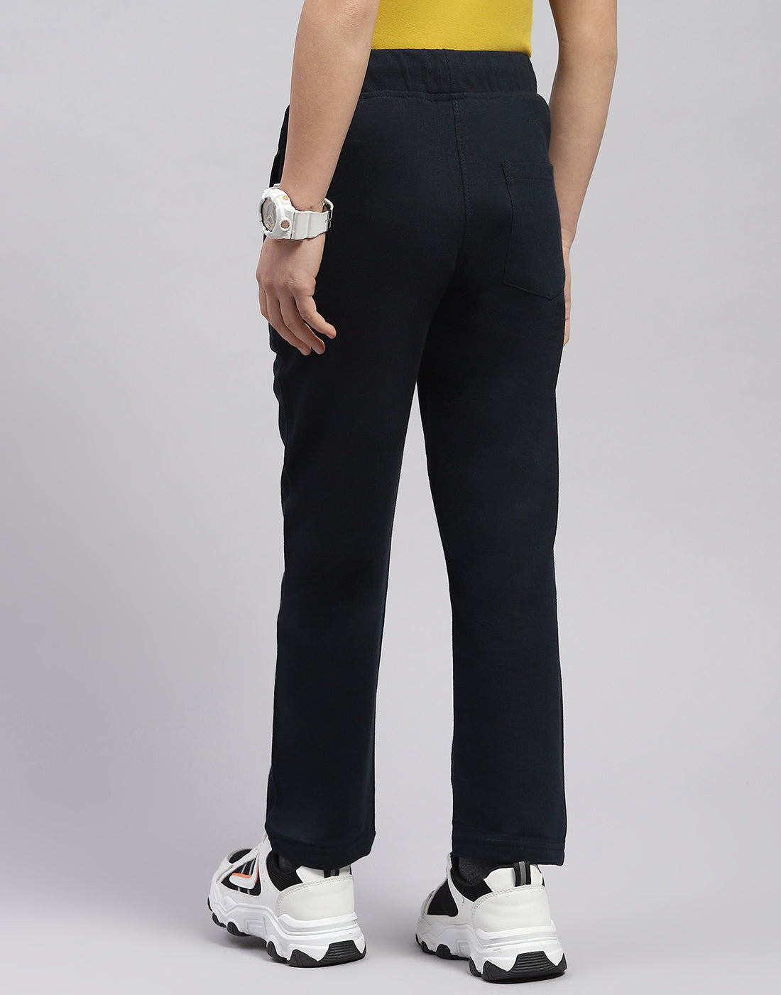 Boys Navy Blue Printed Regular Fit Lower