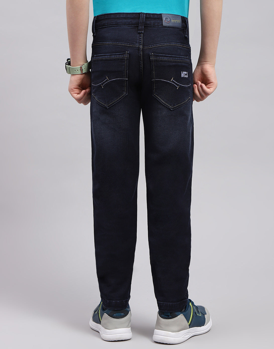 Boys Blue Light Wash Slim Fit Denim
