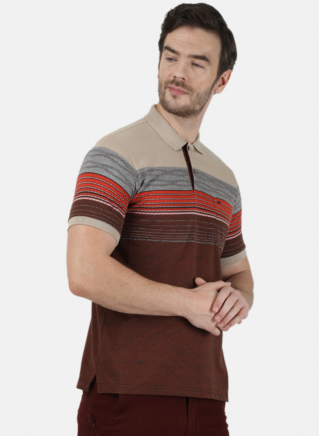 Mens Multi Color Stripe T-Shirt