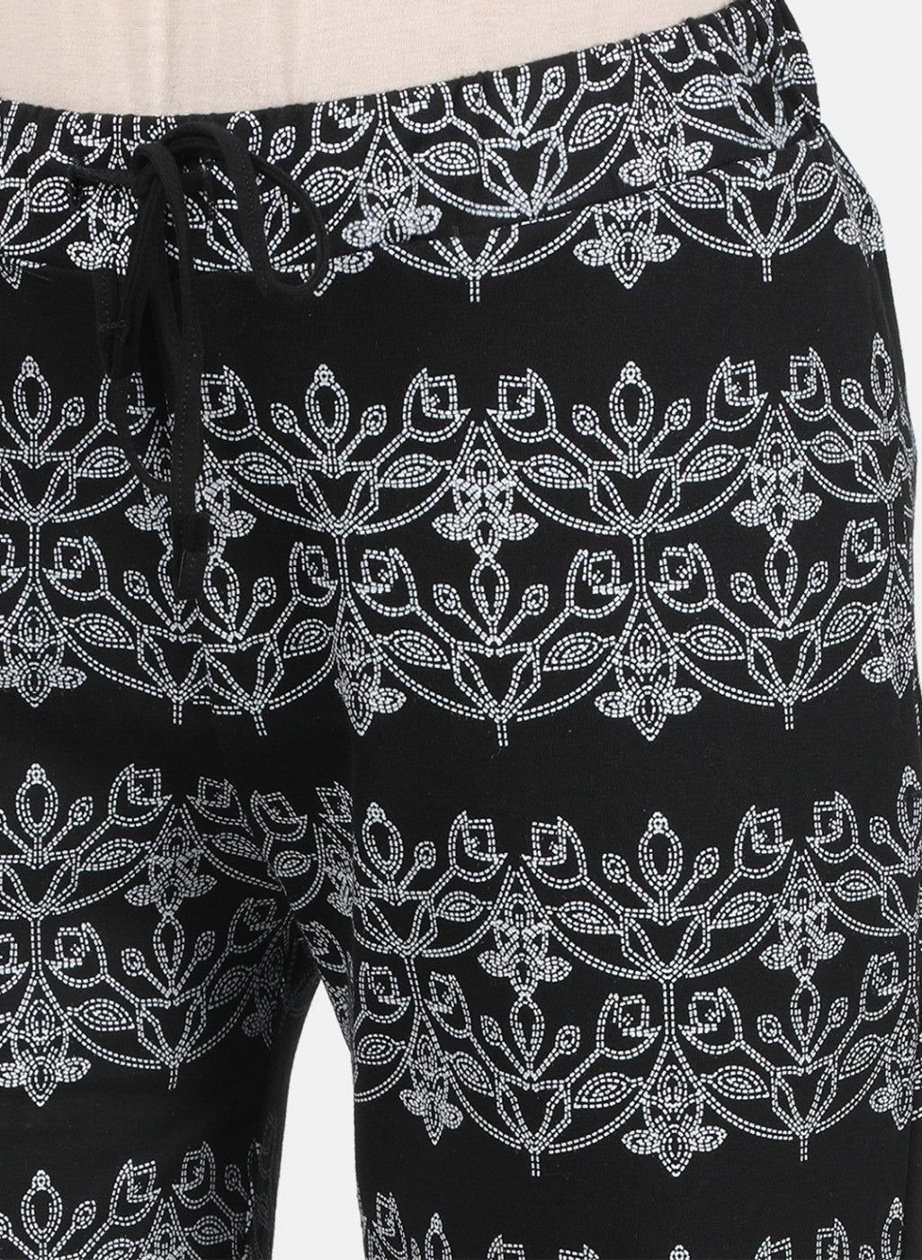 Womens Black Printed Plazoo Set