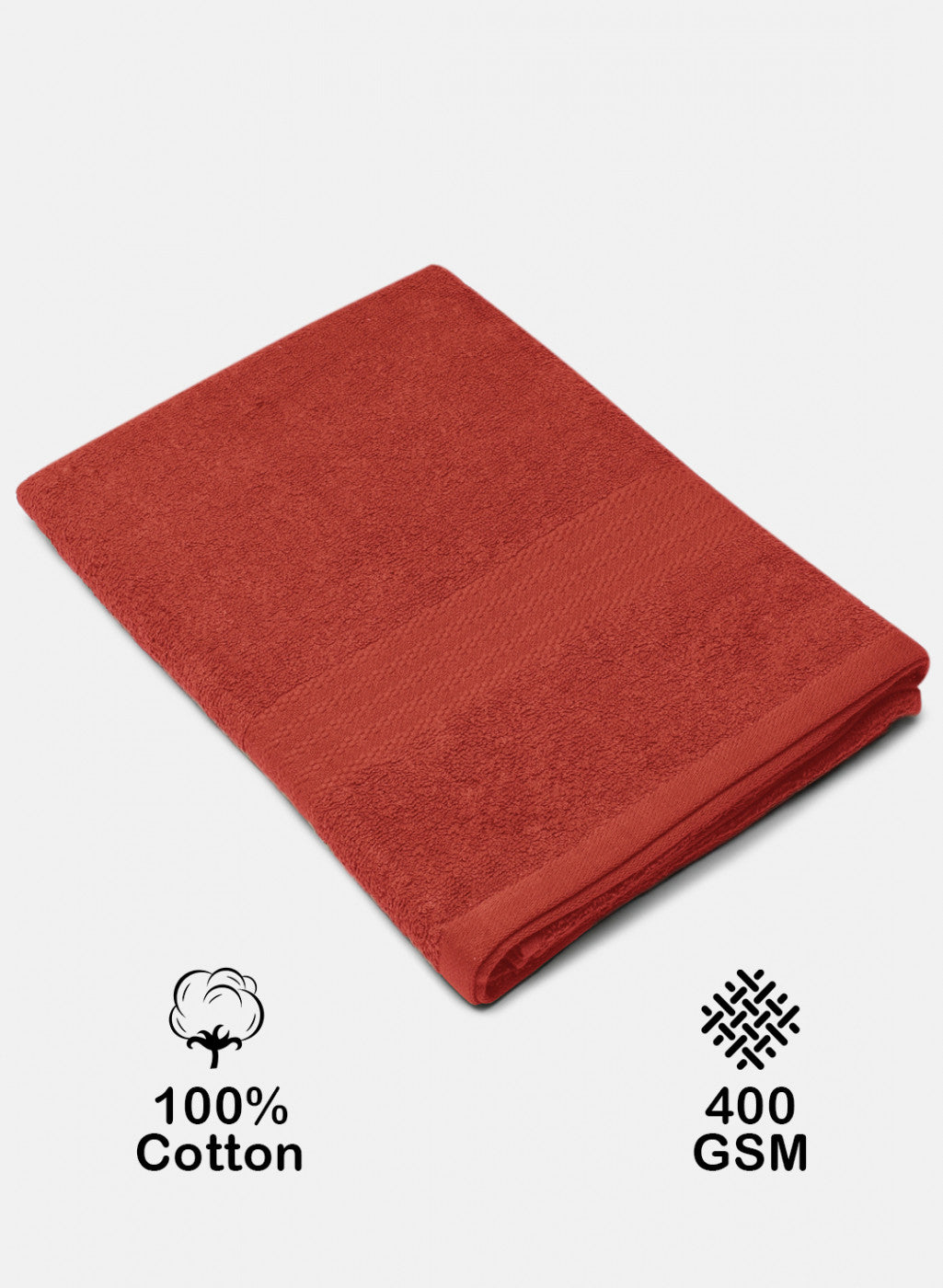 Orange Cotton 400 GSM Bath Towel