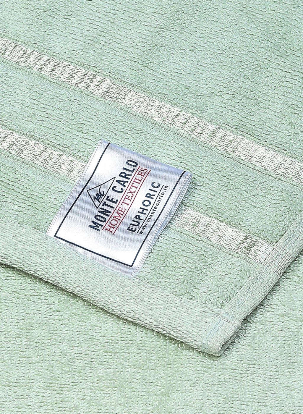 Blue & Green Cotton 525 GSM Towel Set Pack of 4 (2 Bath & 2 Hand Towels)