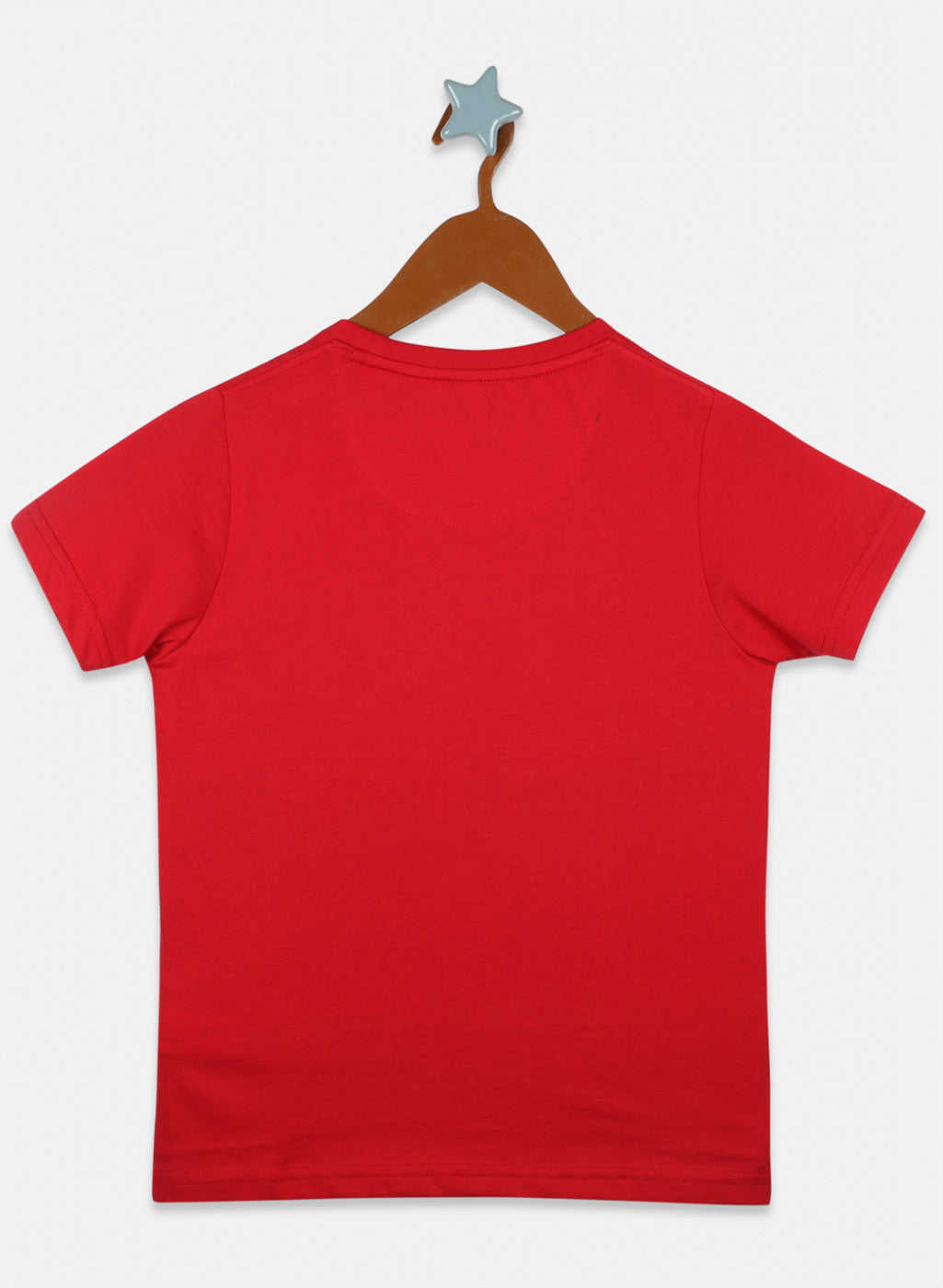 Boys White & Red Printed T-Shirt