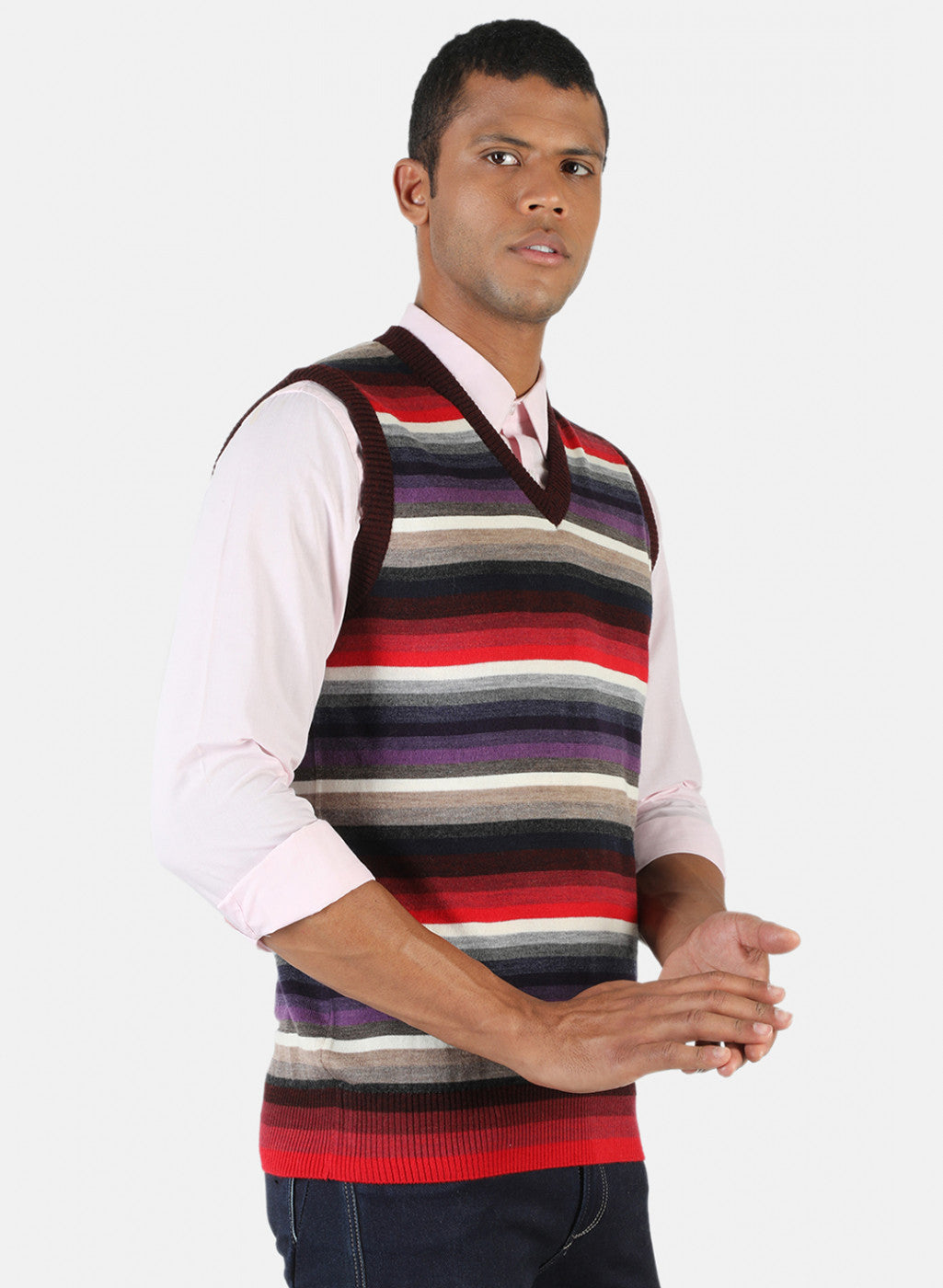 Men Multicolor Solid Sweater