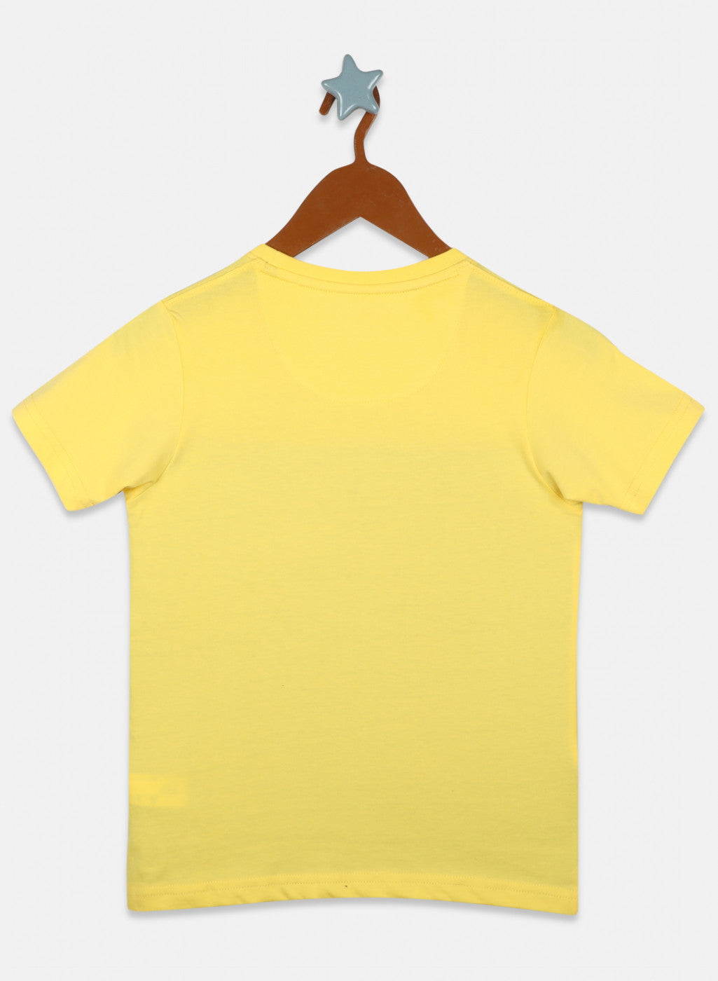 Boys Yellow & Blue Printed T-Shirt