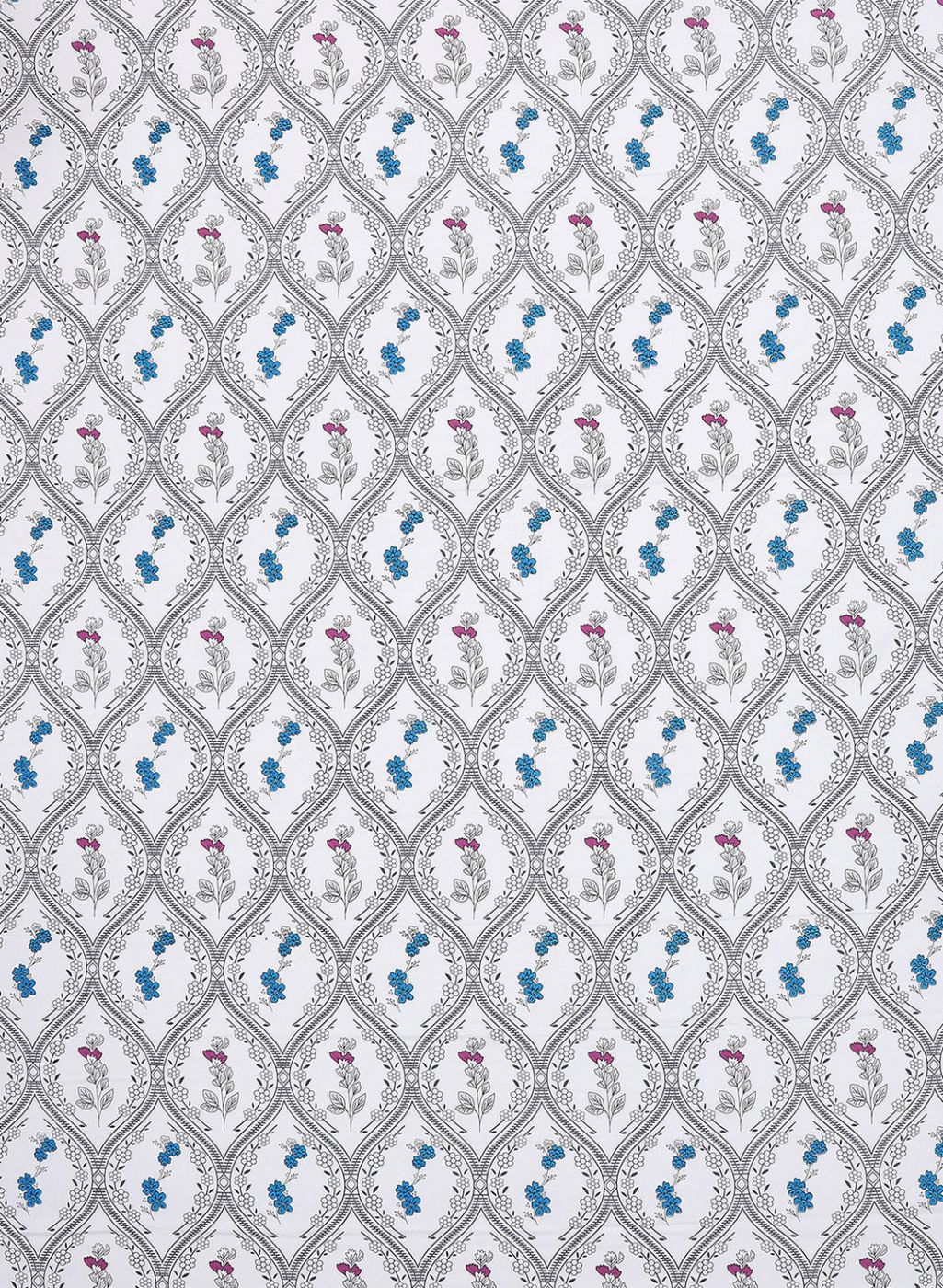 180TC Pure Cotton King Bedsheet with 2 Pillow Covers