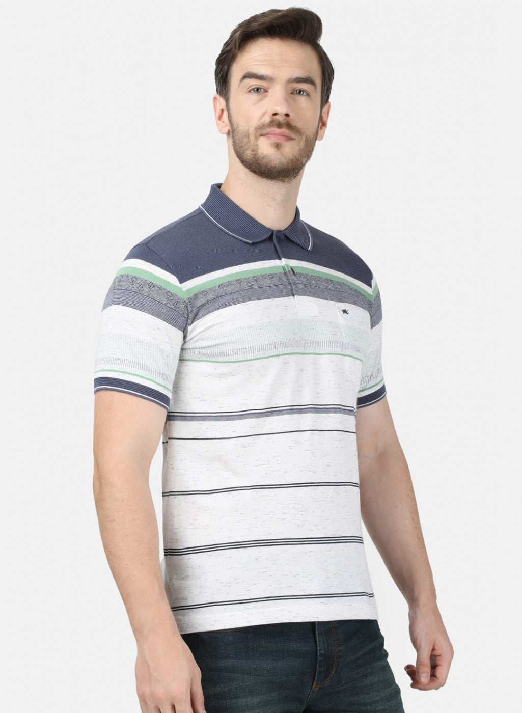 Mens Multi Color Stripe T-Shirt