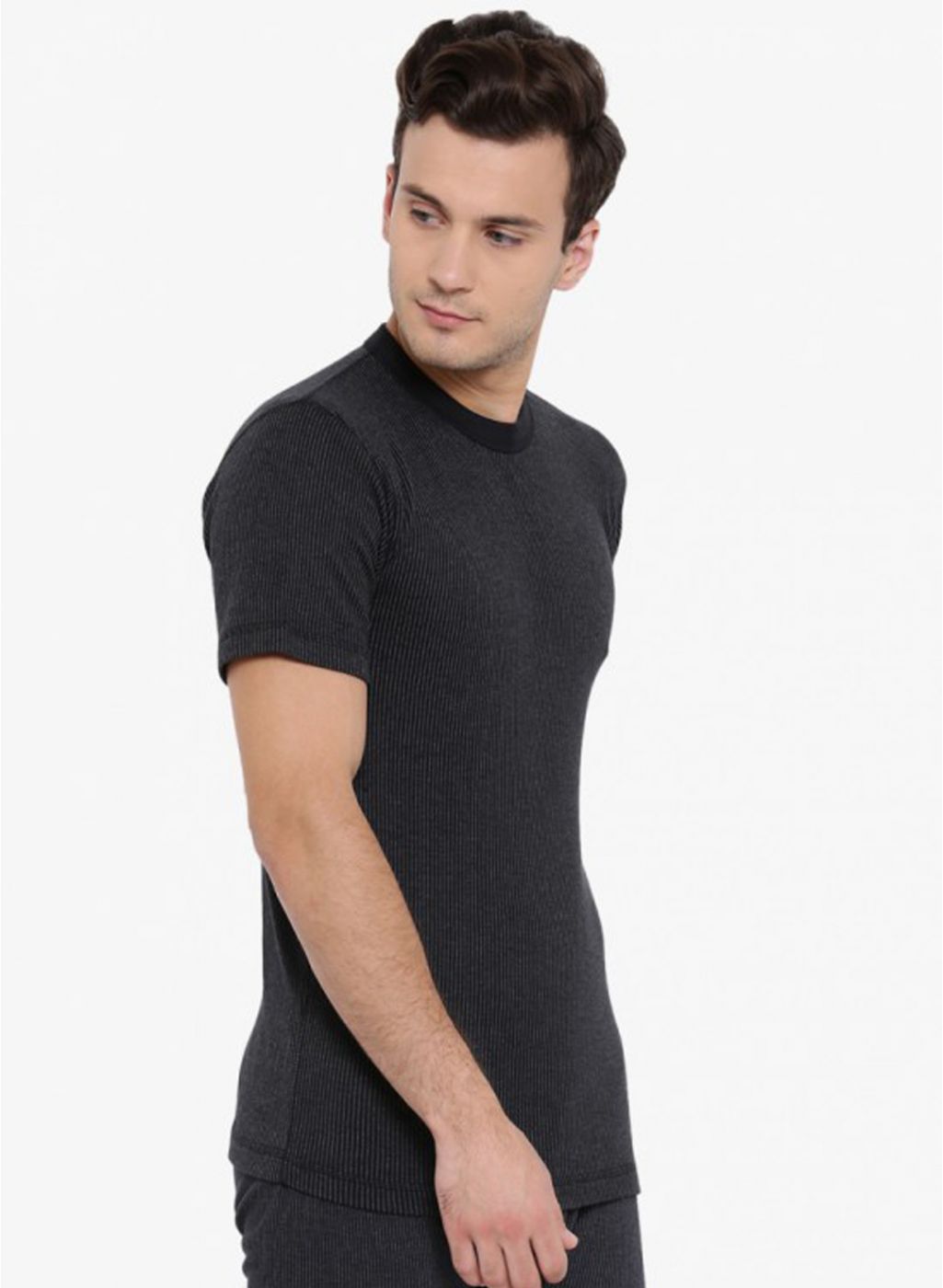 Men Black Solid Thermal Vest