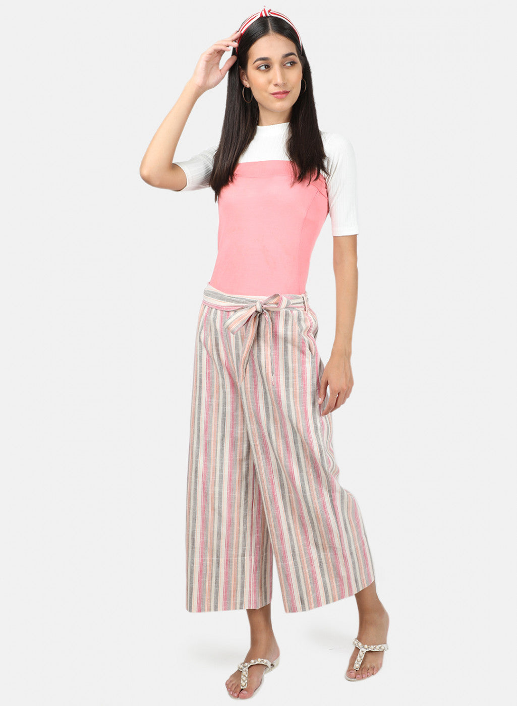 Womens Multi Color Stripe Plazoo