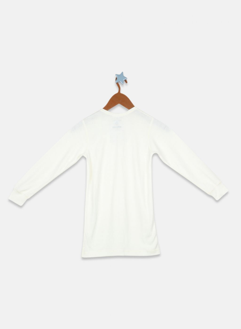 Boys Cream Solid Thermal Vest