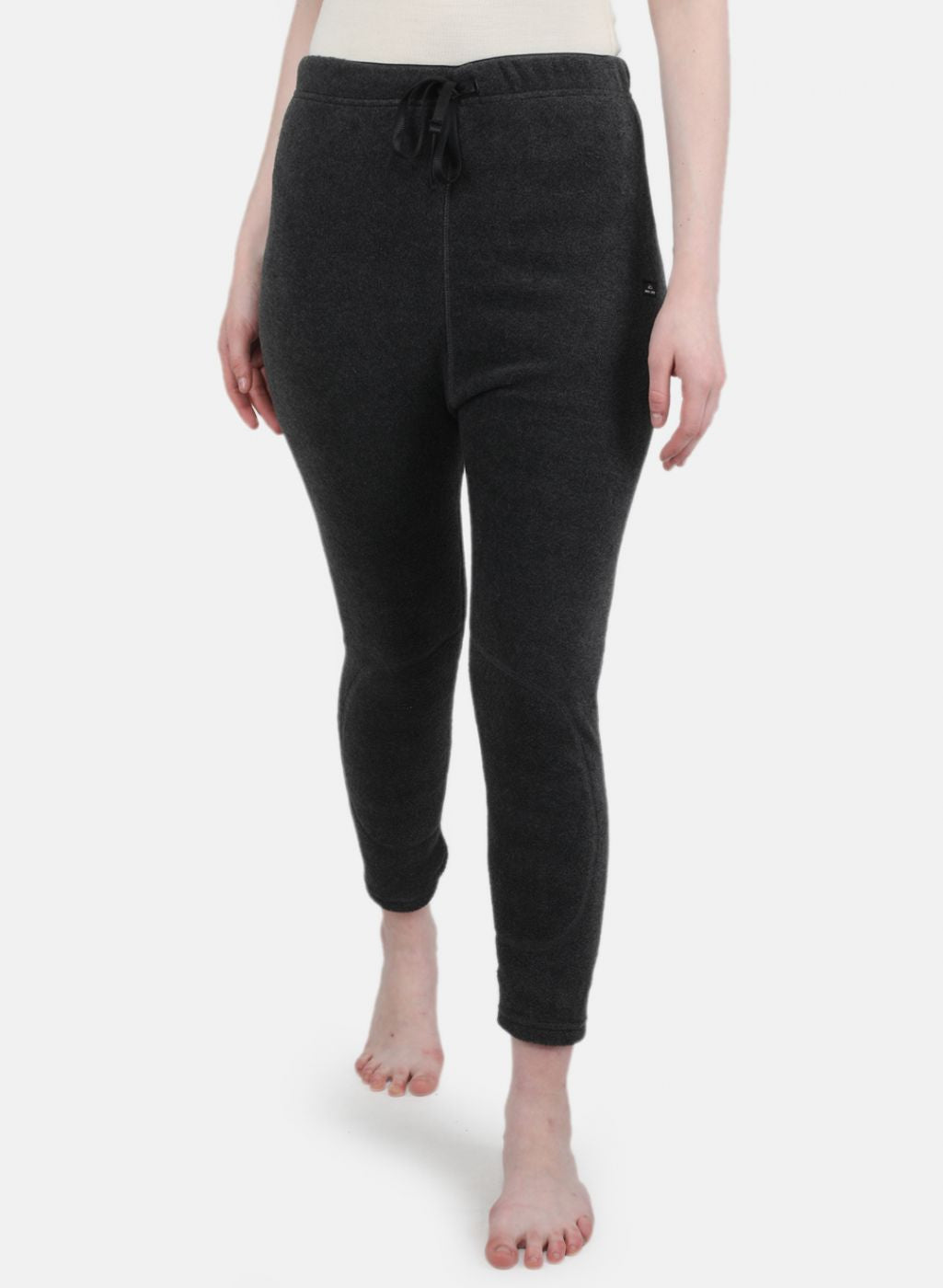 Women Grey Self Design Thermal Lower