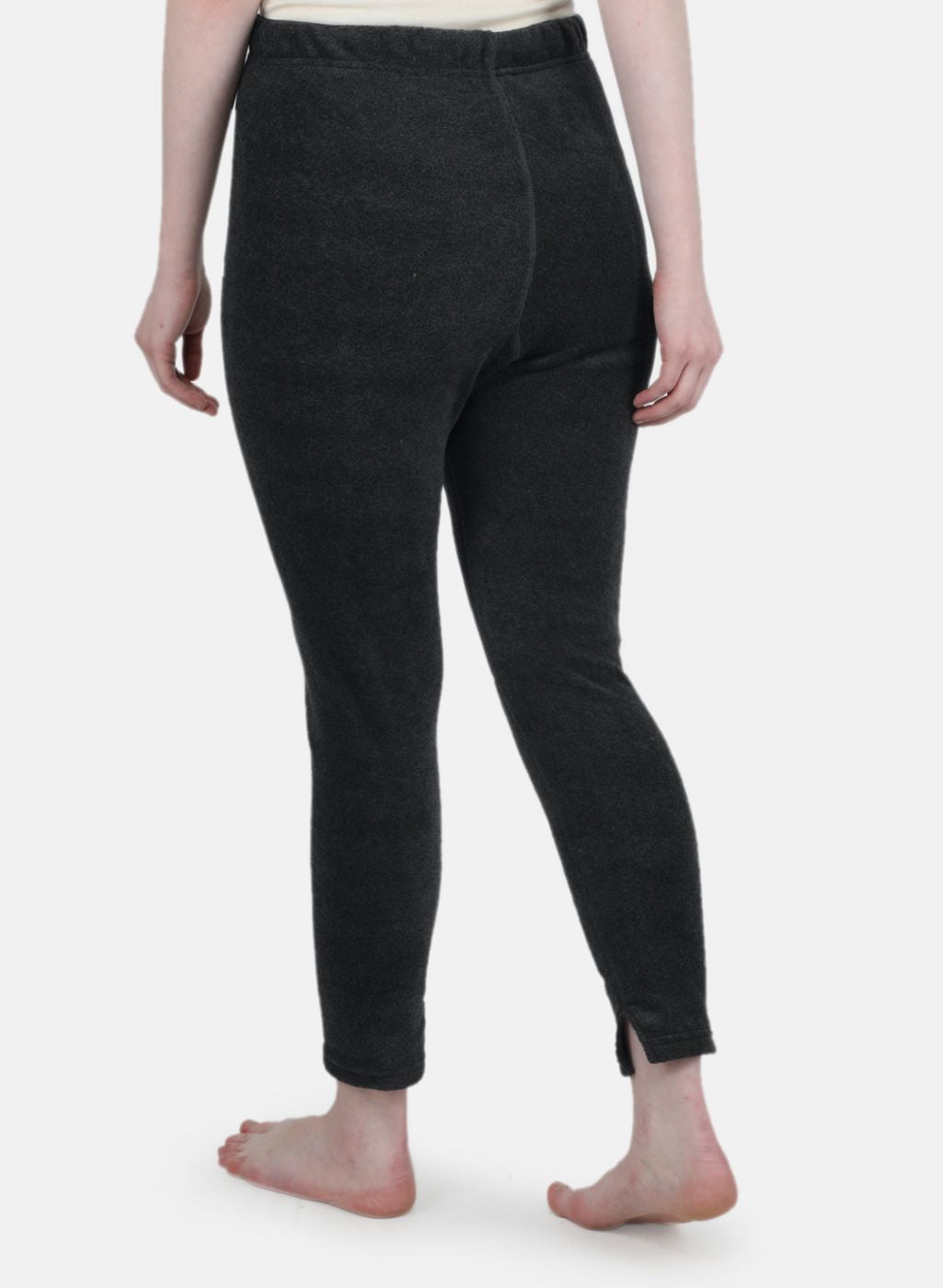 Women Grey Self Design Thermal Lower