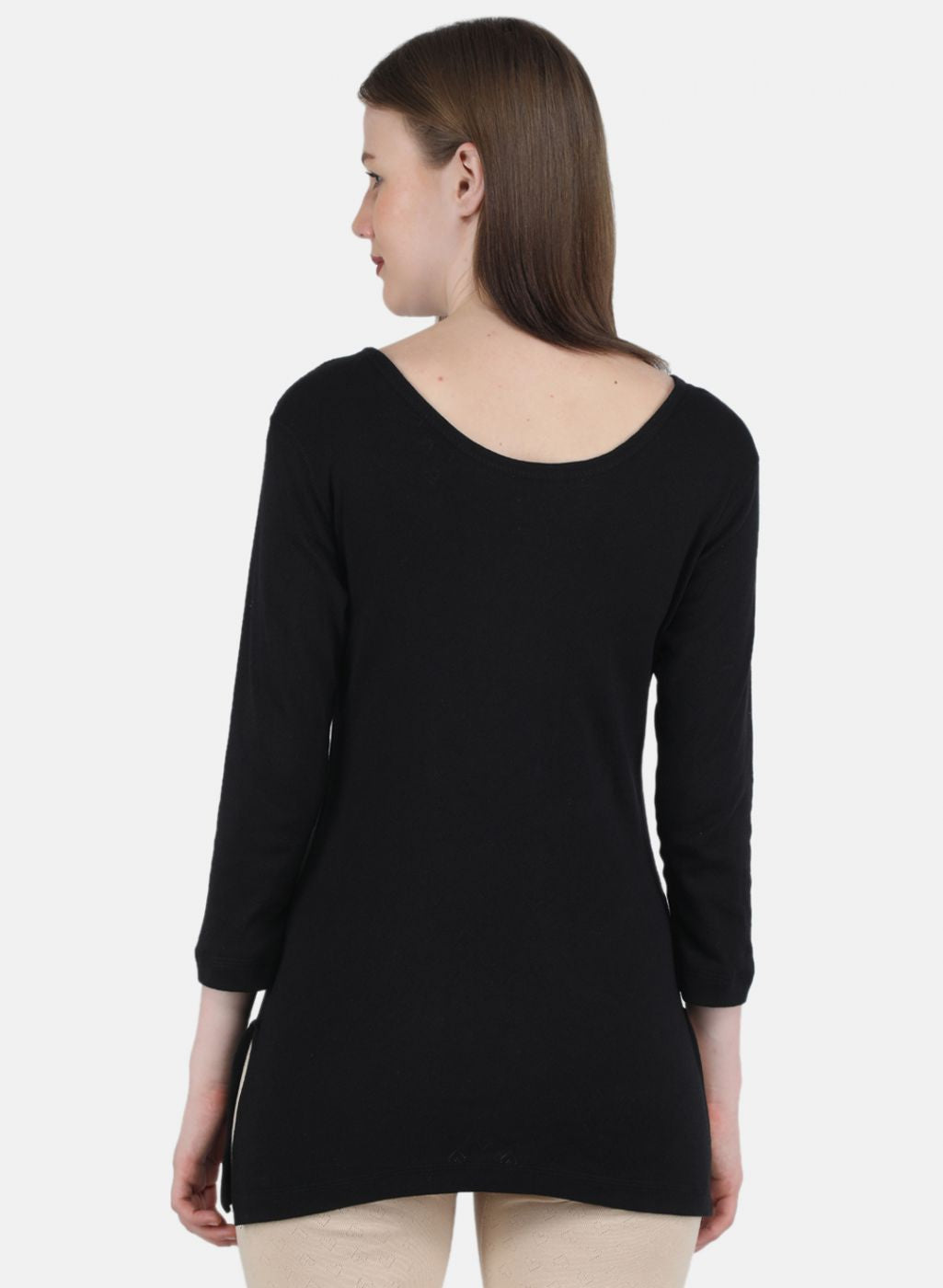 Women Black Solid Thermal Vest