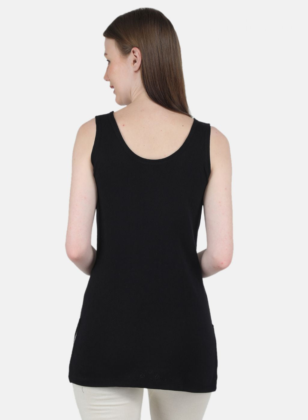 Women Black Solid Thermal Vest