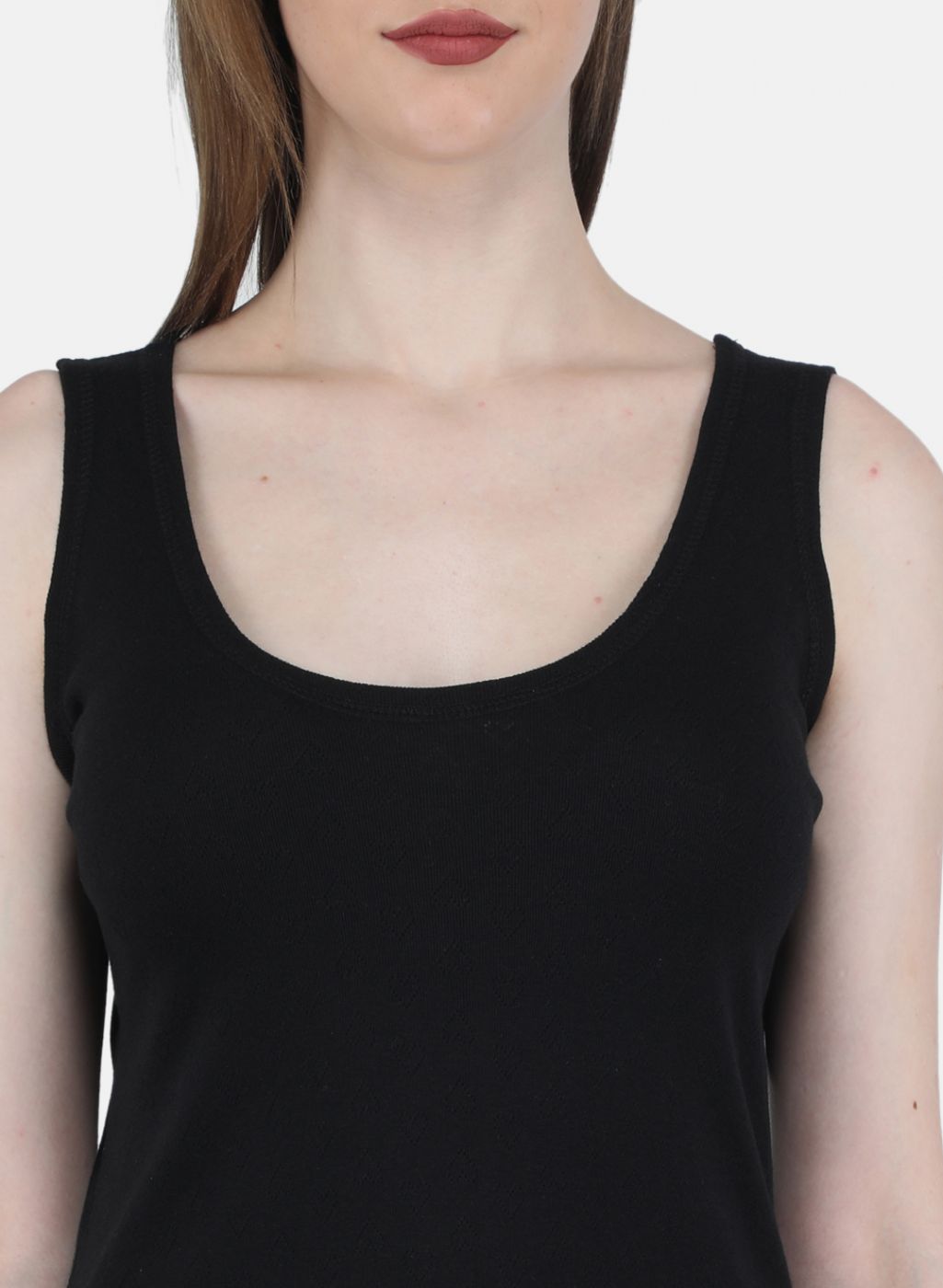 Women Black Solid Thermal Vest