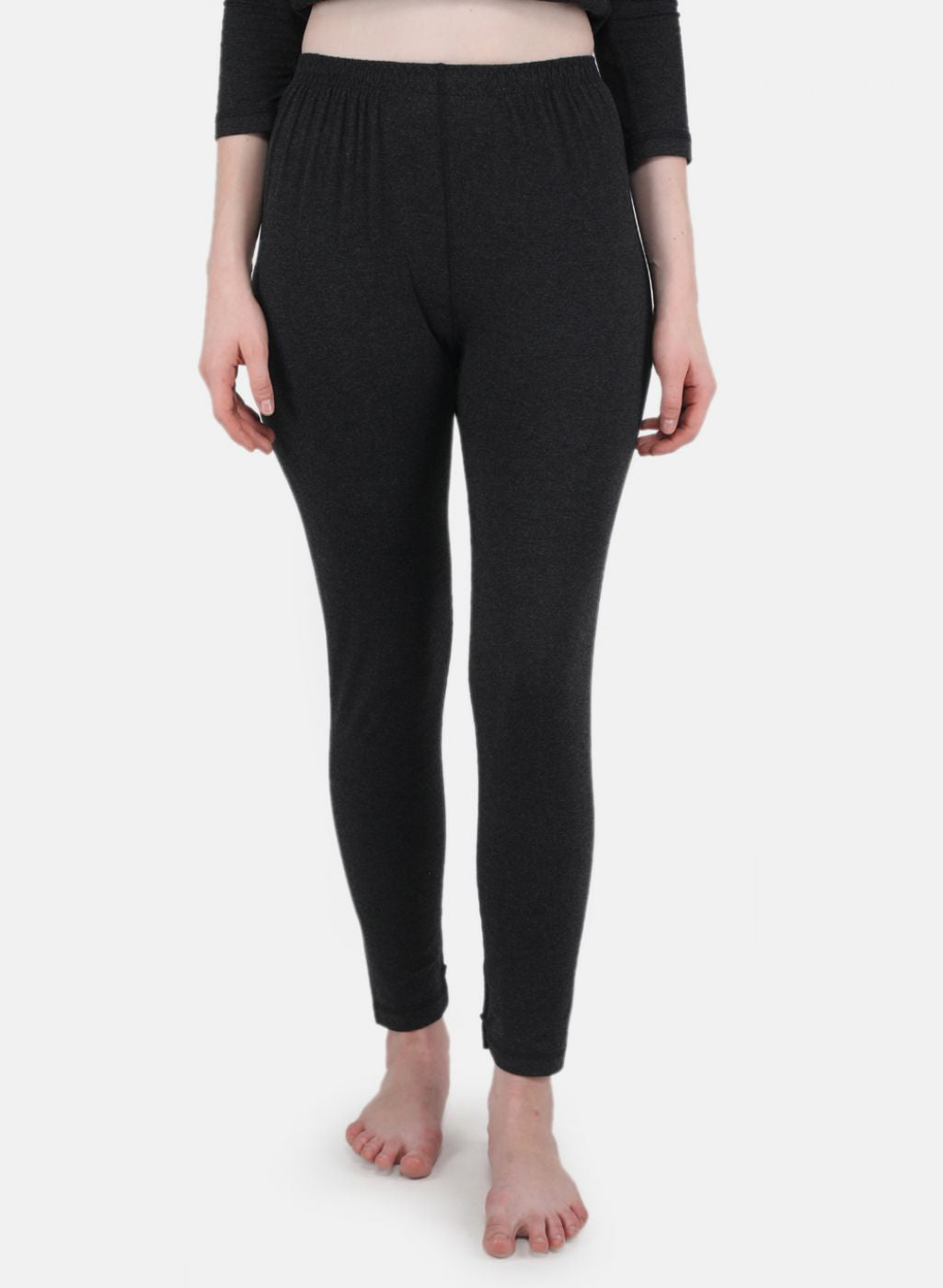 Women Dark Grey Solid Thermal Lower