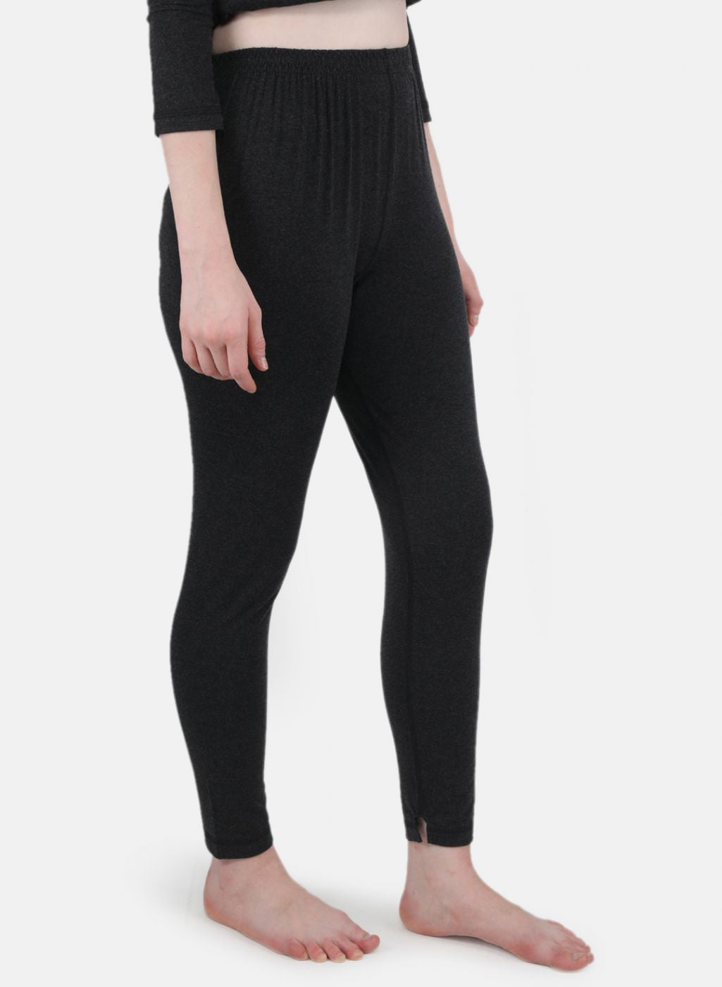 Women Dark Grey Solid Thermal Lower