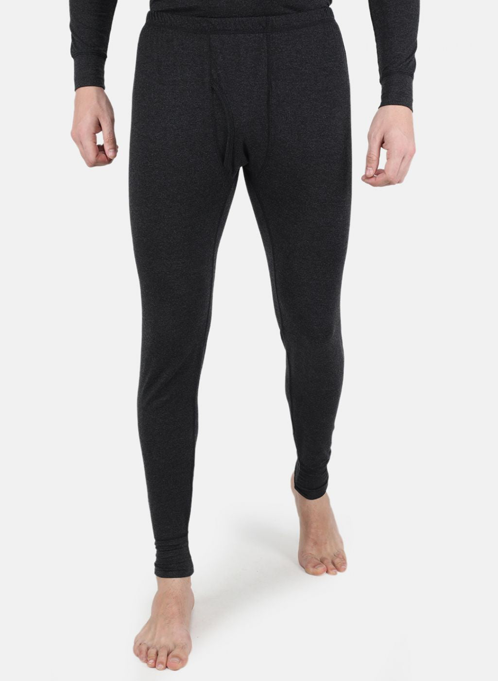 Men Grey Solid Thermal Lower