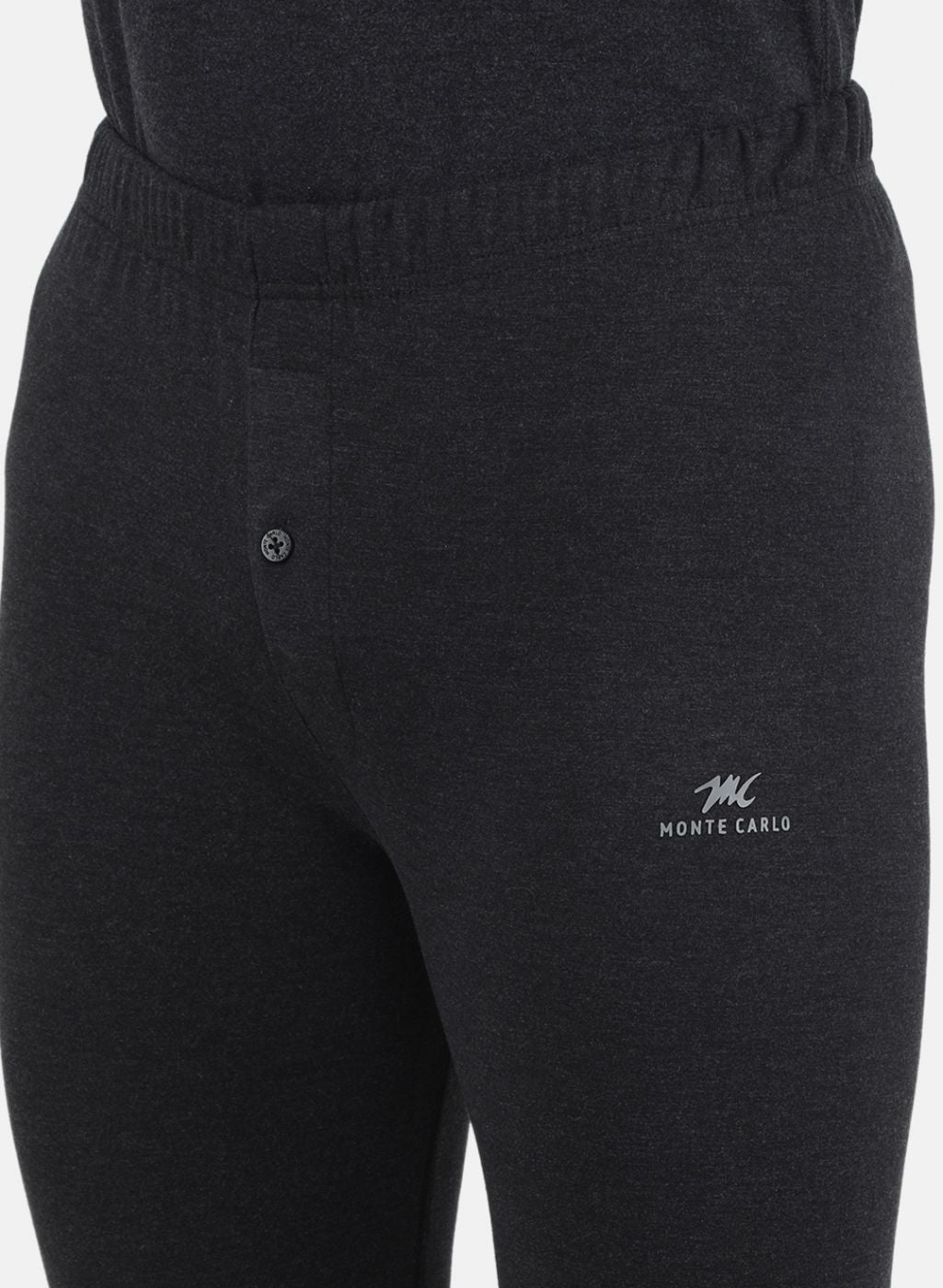 Men Grey Solid Thermal Lower Set