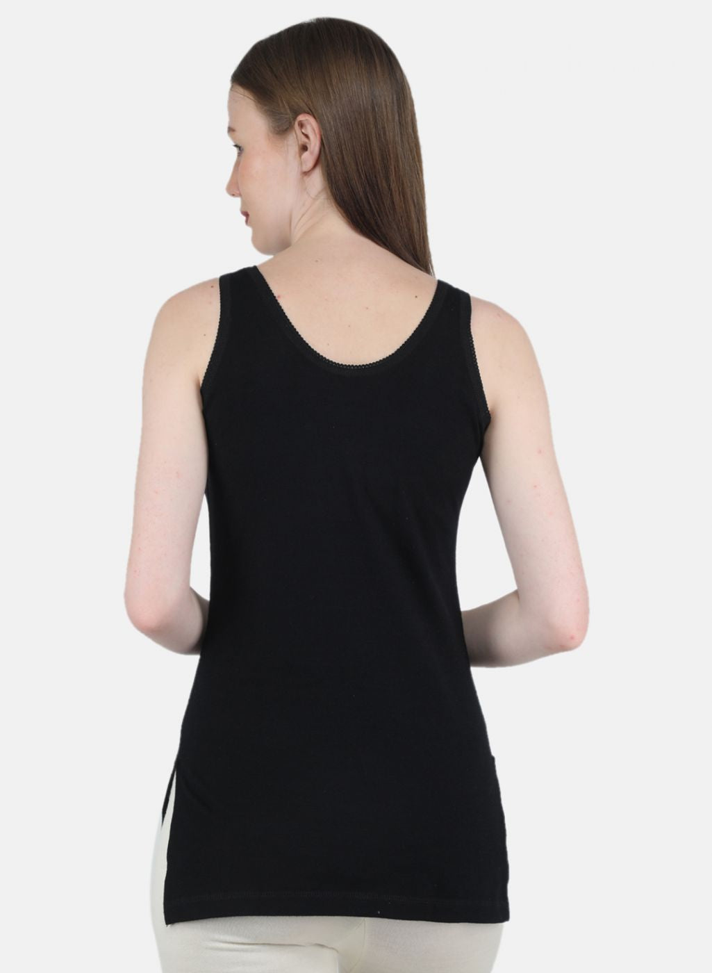 Women Black Solid Thermal Vest