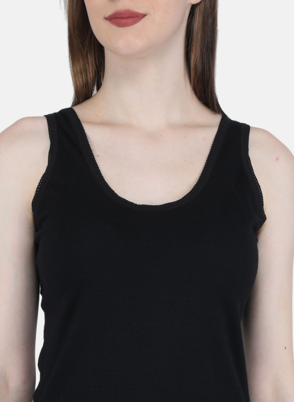 Women Black Solid Thermal Vest