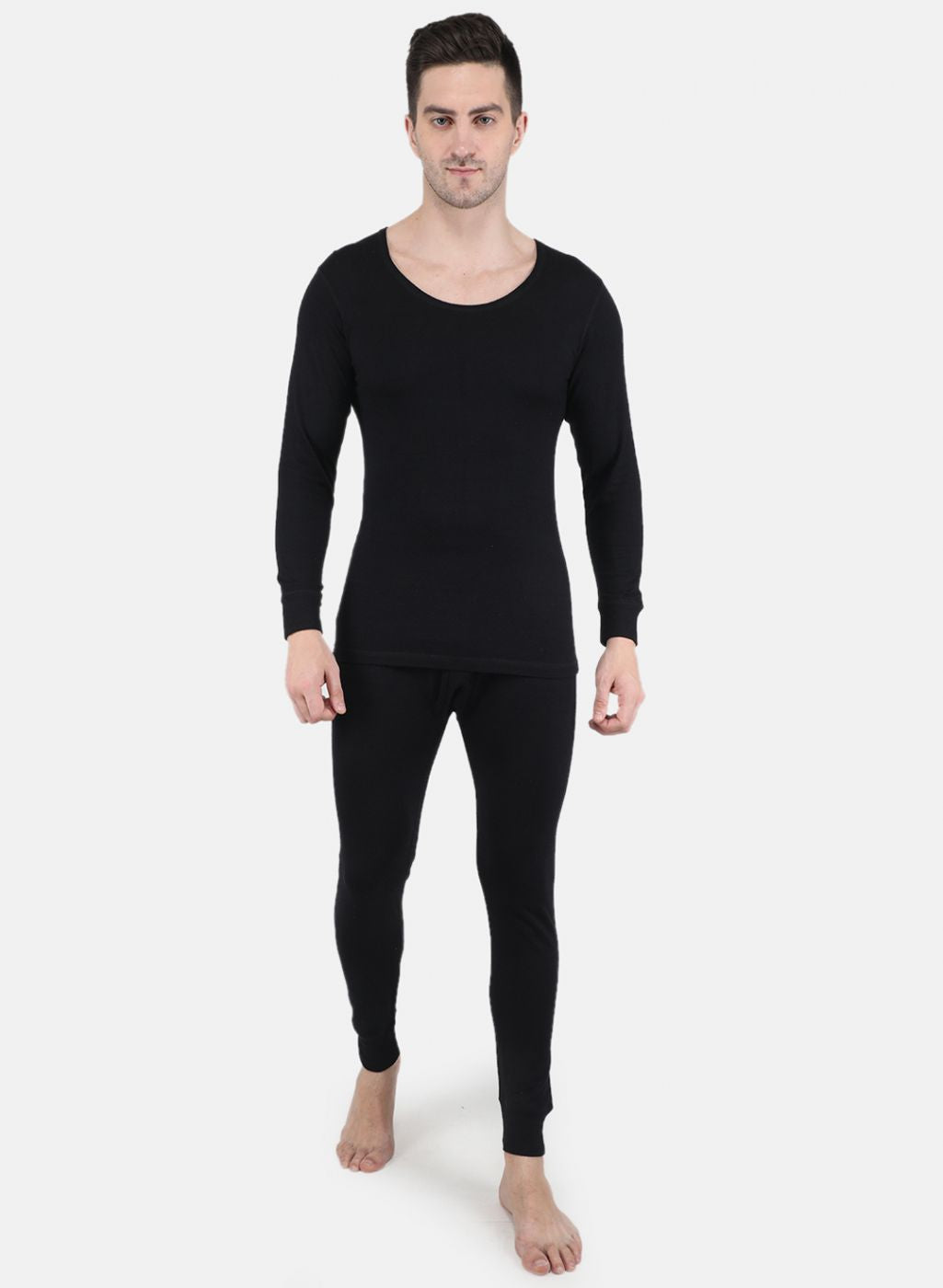 Men Black Solid Thermal Vest