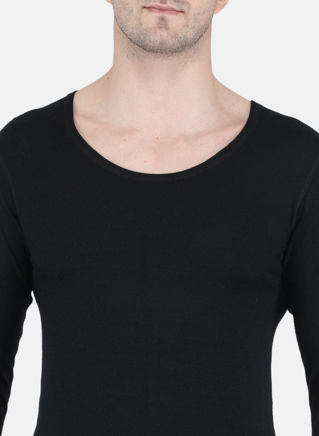 Men Black Solid Thermal Vest