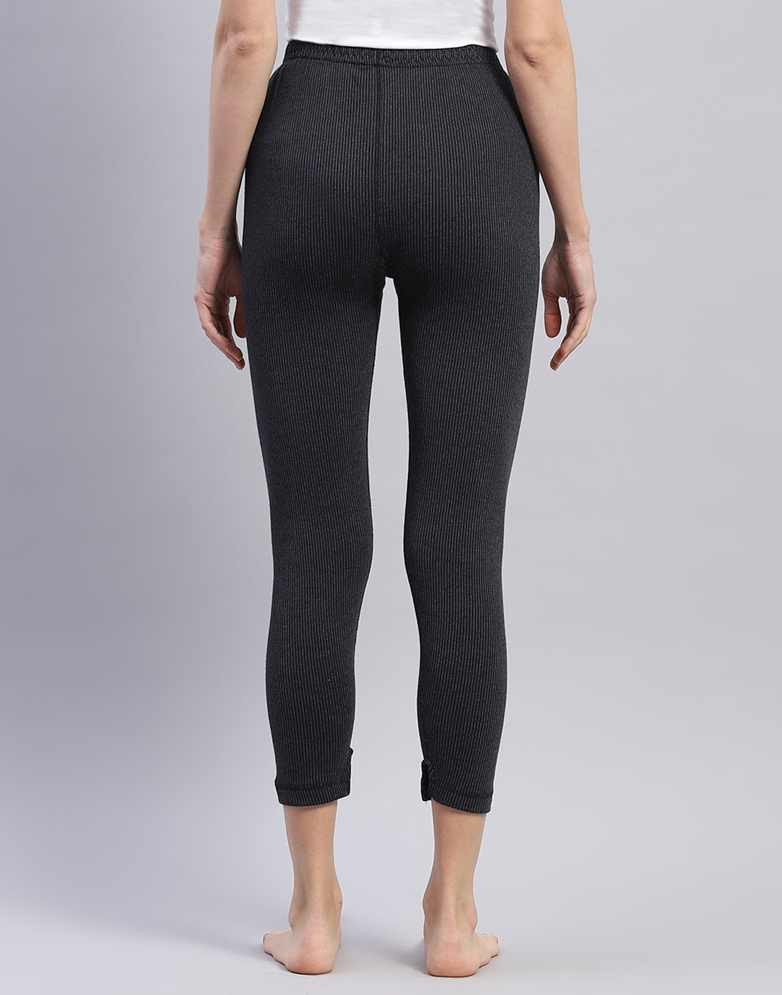Women Black Solid Thermal Lower