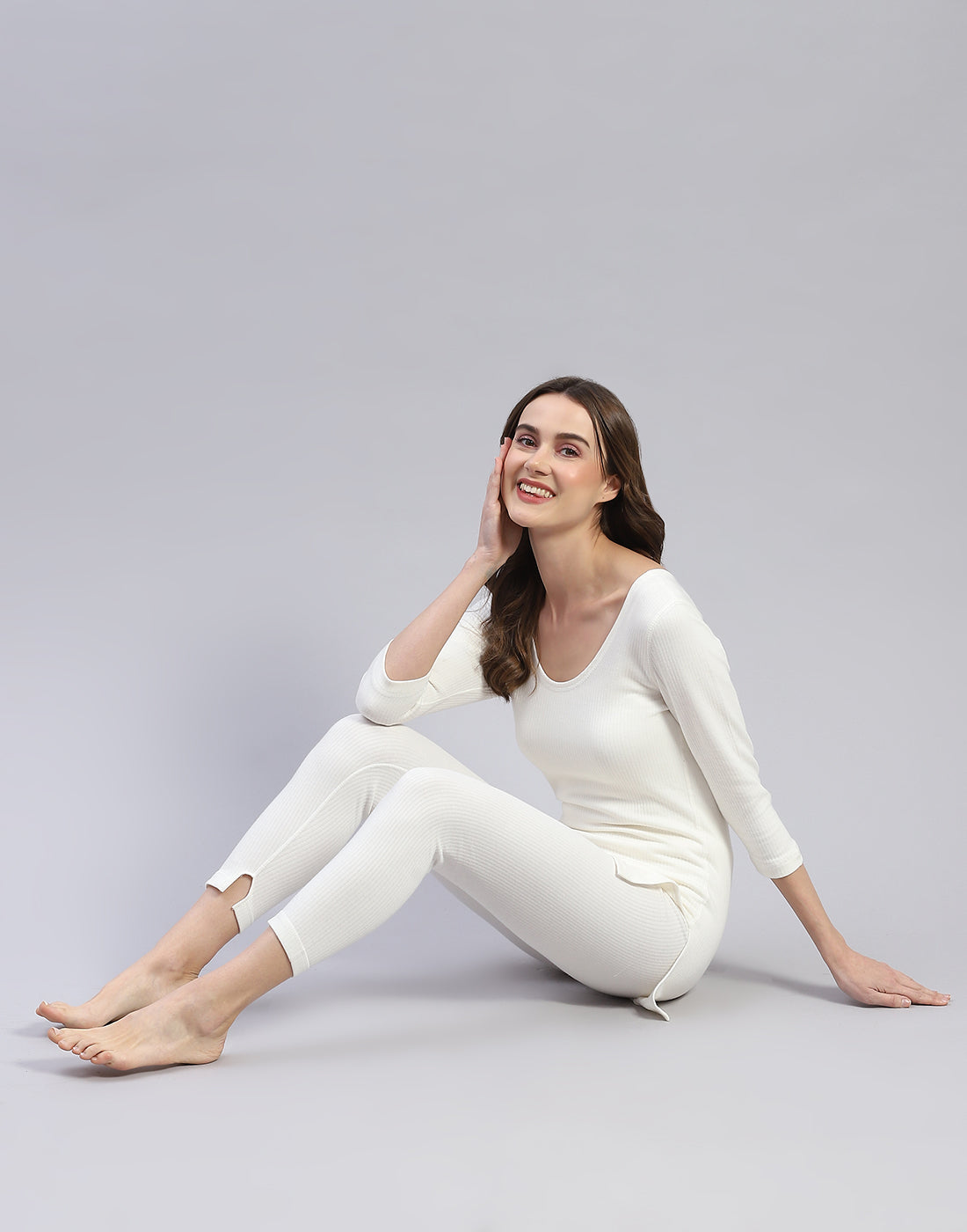 White Monte Carlo Thermal Wear For Ladies Thermal Vest Monte Carlo