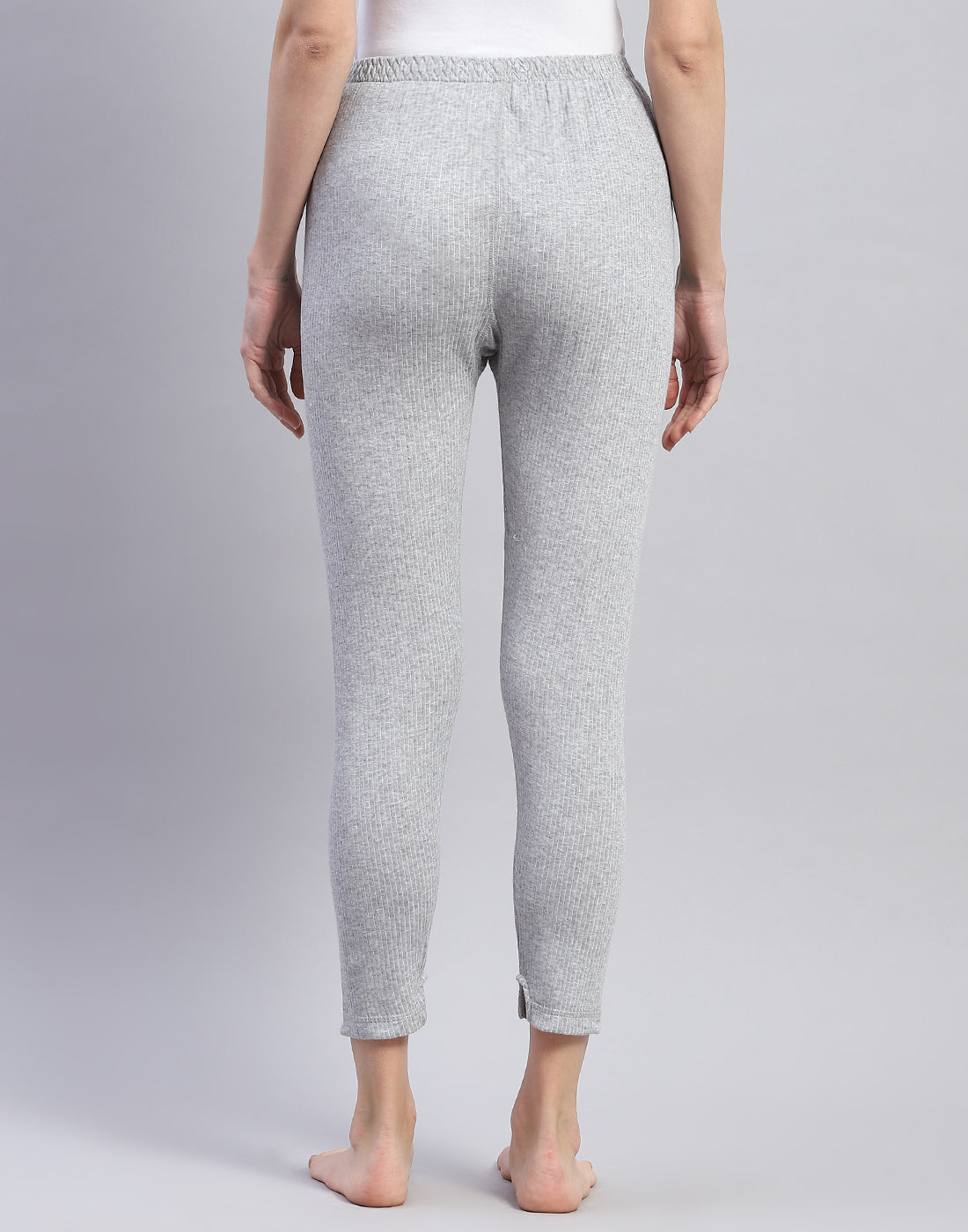 Women Grey Solid Thermal Lower