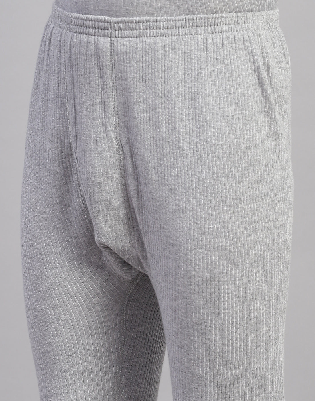 Men Grey Solid Thermal Lower