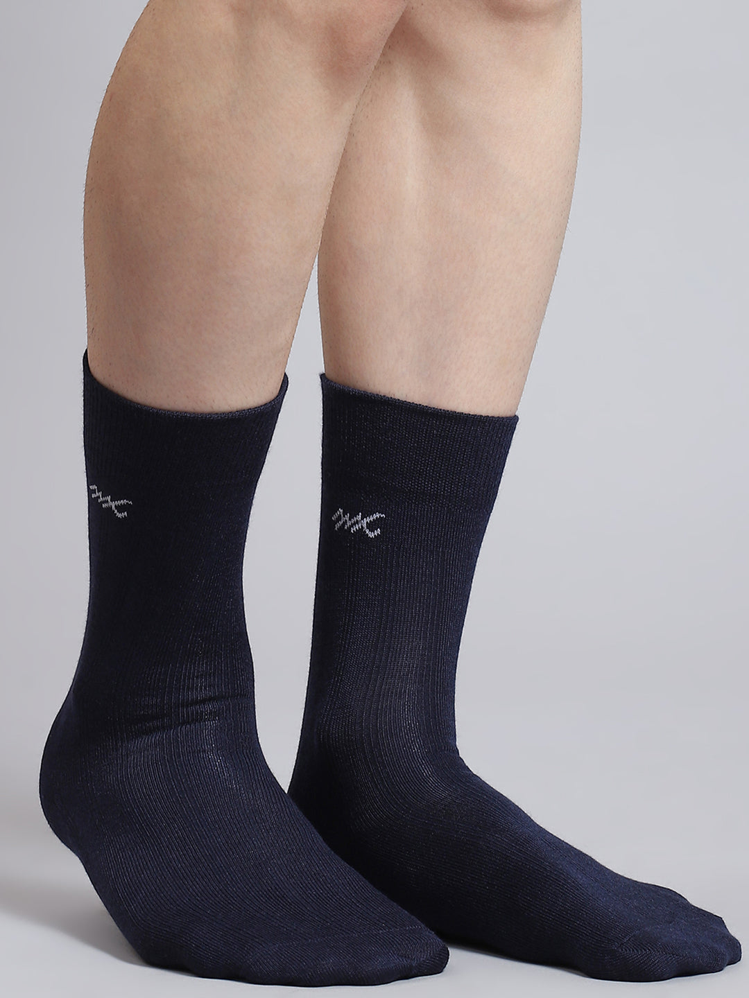 Men Pure Wool Solid Mid Calf Length Socks (1 Pair)