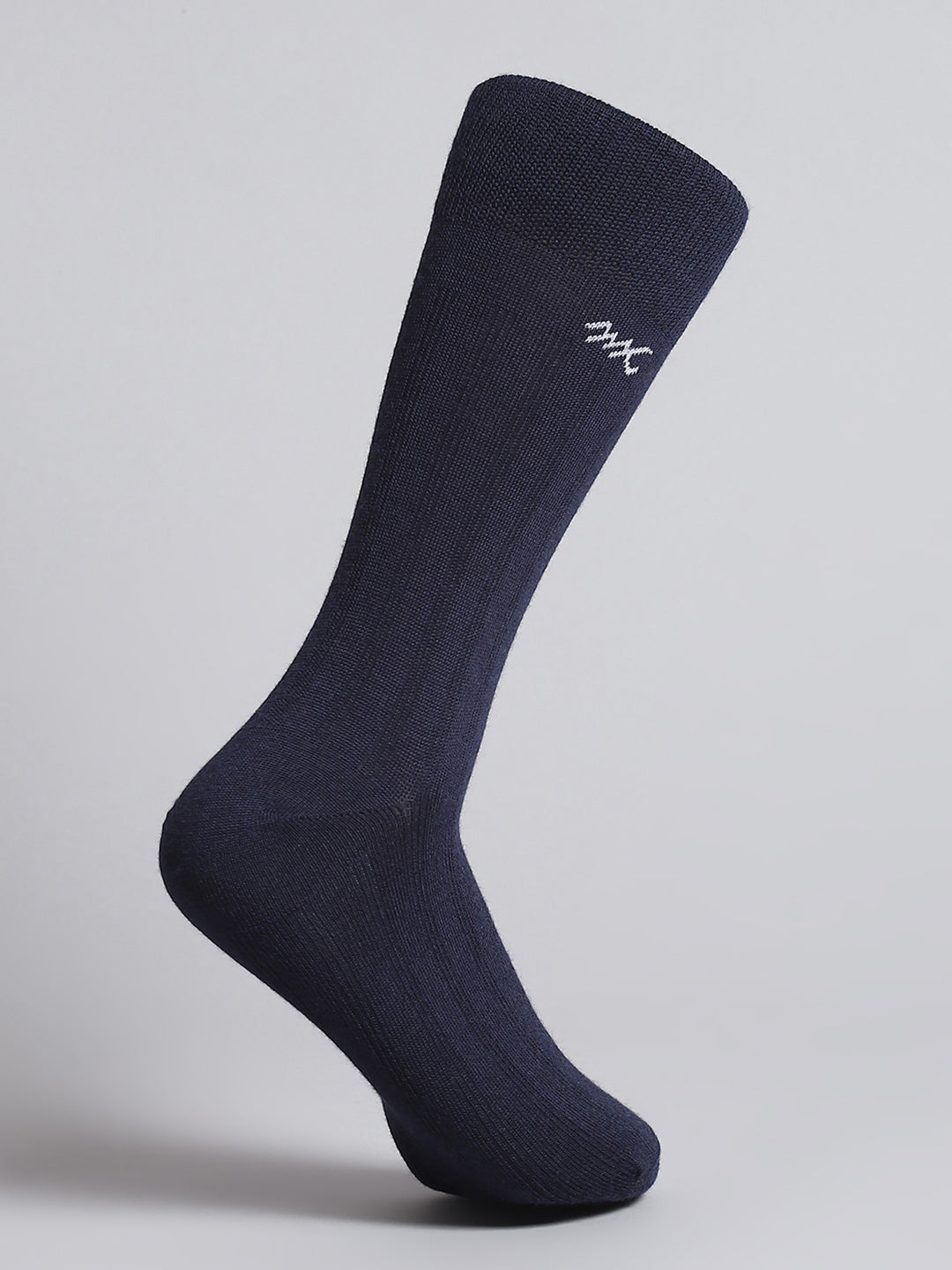 Men Pure Wool Solid Mid Calf Length Socks (1 Pair)