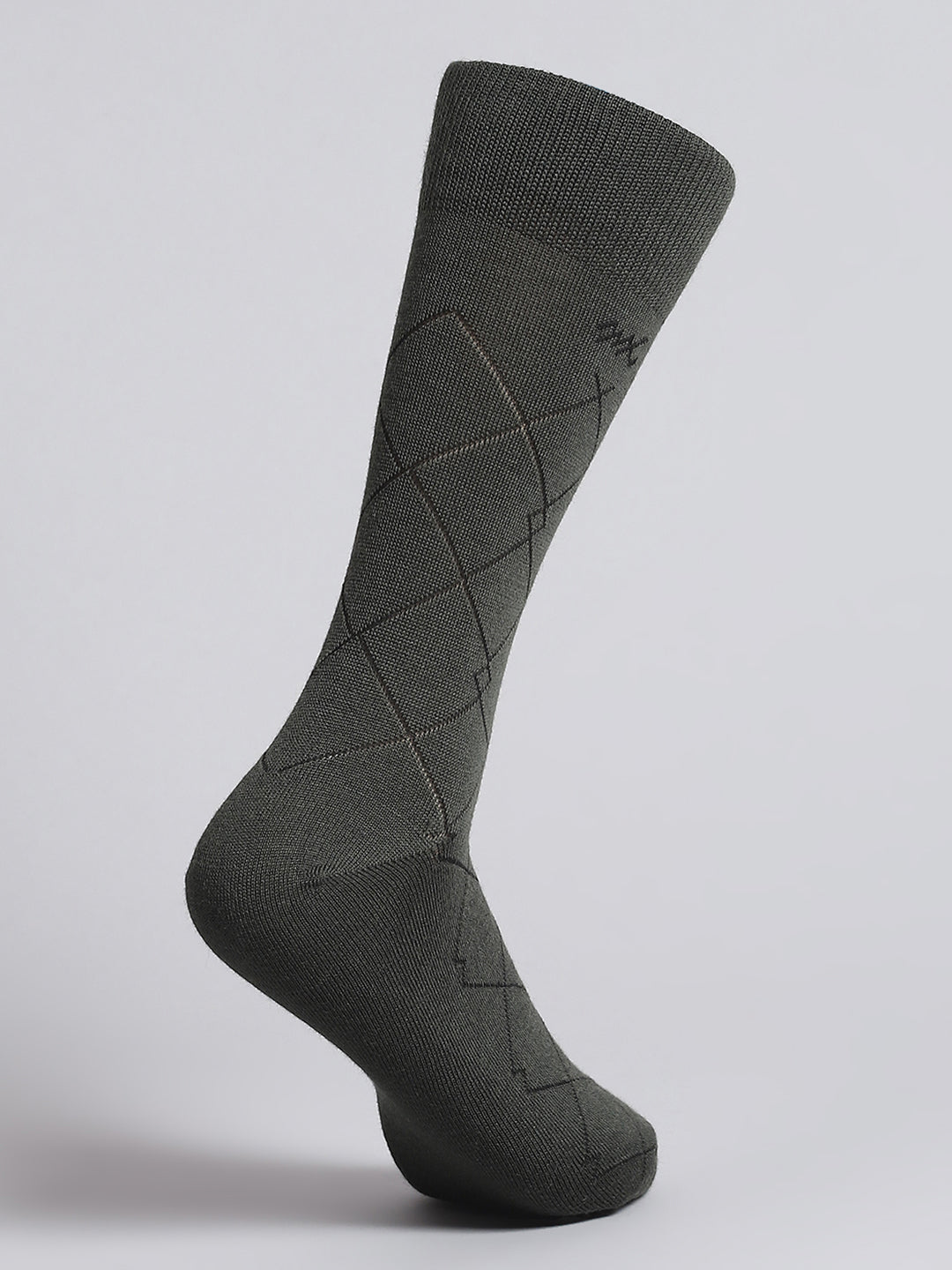 Men Pure Wool Self Design Mid Calf Length Socks (1 Pair)