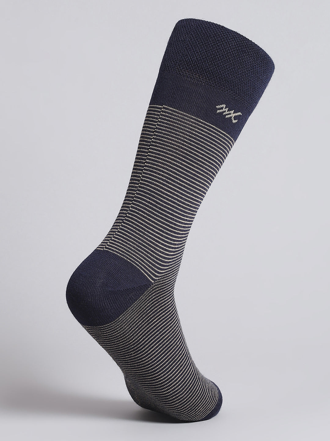 Men Pure Wool Stripe Mid Calf Length Socks (1 Pair)
