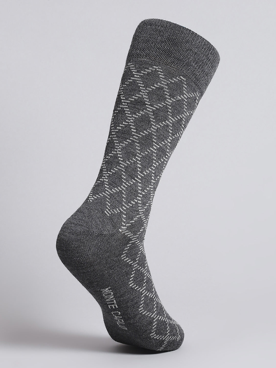 Men Pure Wool Self Design Mid Calf Length Socks (1 Pair)