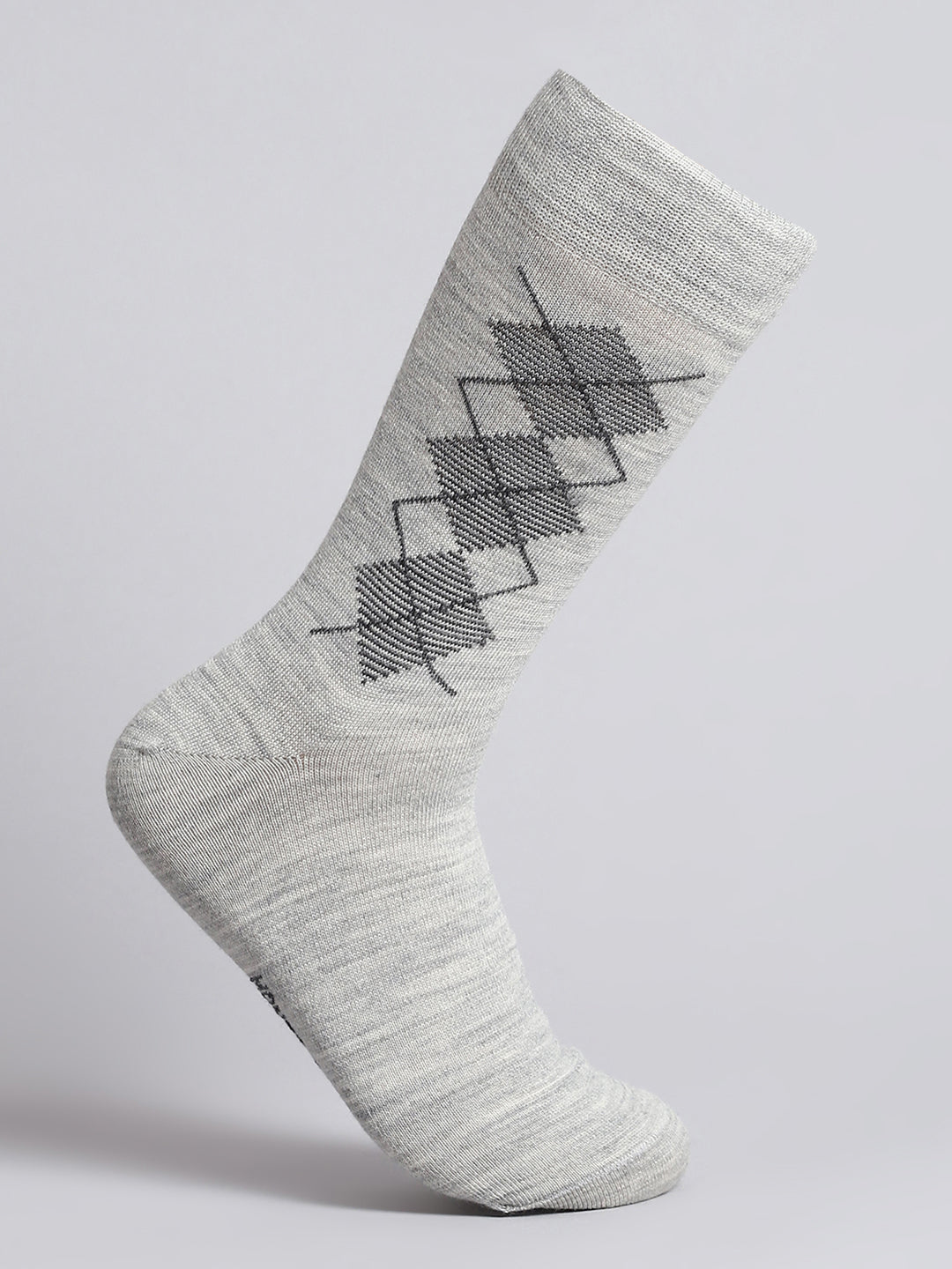 Men Pure Wool Self Design Mid Calf Length Socks (1 Pair)